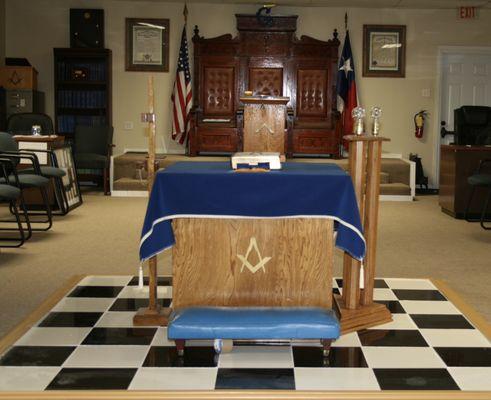 A view of our lodge room from the west.