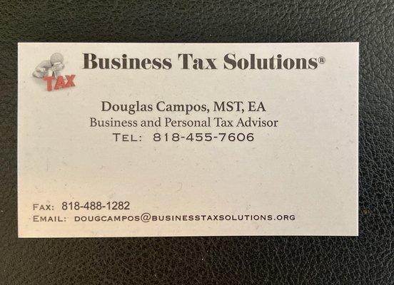 My business card!