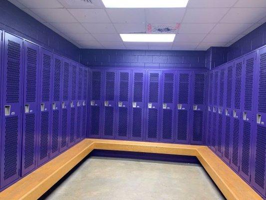 After Lockers look shiny, new with a color that stands out.