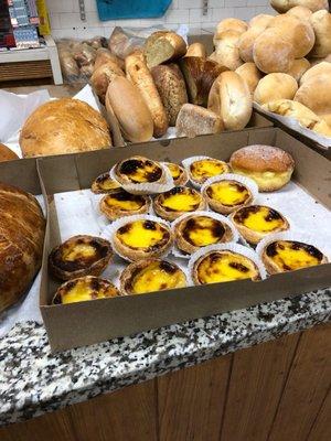 Fresh bread and natas