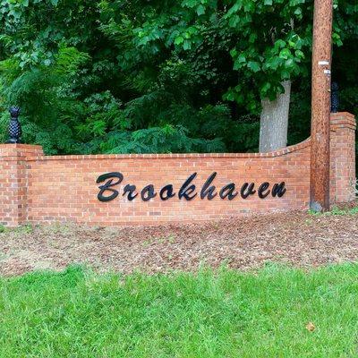 3D letters installed for Brookhaven Neighborhood