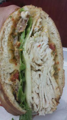 Turkey & Provolone w/Pesto Mayo on Toasted Roll