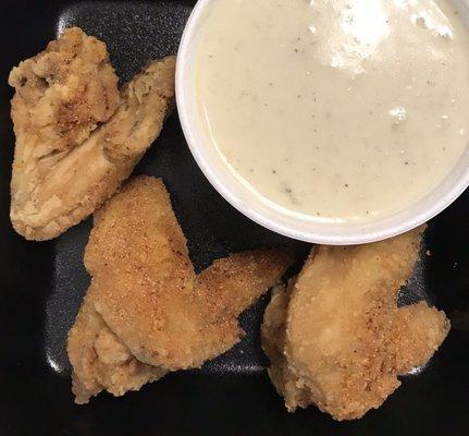 Wings and New England Patriots Clam Chowder