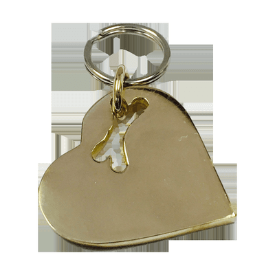 Bronze Heart Cut-Out Bone Tag