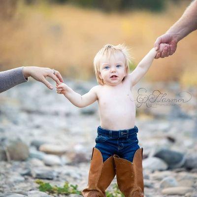 Baby in cowboy boots