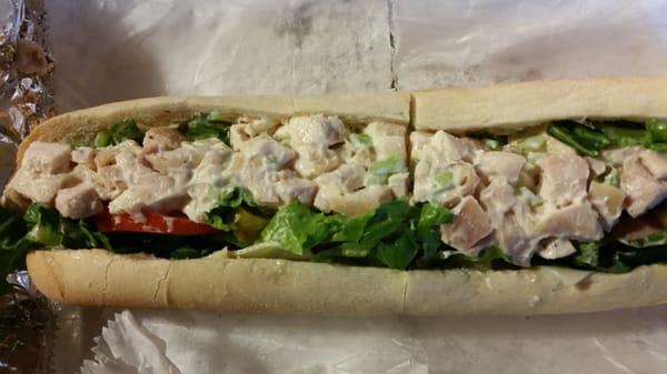 Chicken salad hoagie