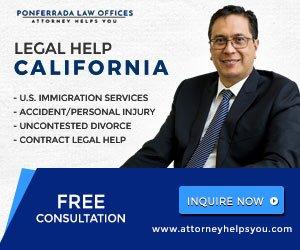 Legal Help in California
 - U.S. Immigration Services
 - Accident/Personal Injury Firm
 - Uncontested Divorce
 - Contract Legal Help