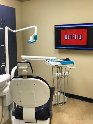 Enjoy watching some Netflix while getting your dental work done!