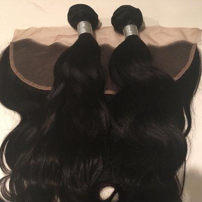 loose wave bundles with matching frontal