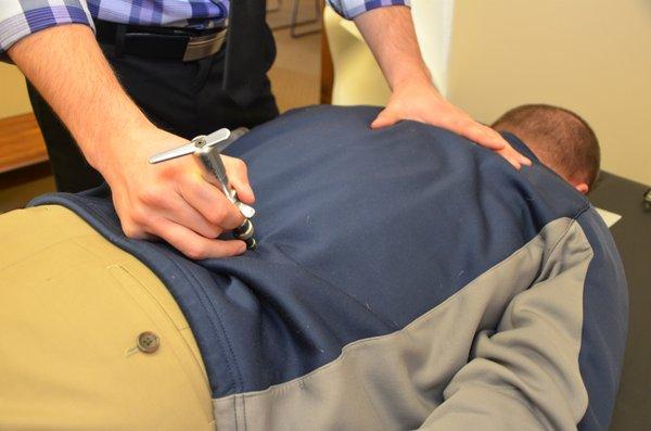 We use an unique, safe method known as Torque Release. It pinpoints the point of nerve interference and administers a gentle adjustment.