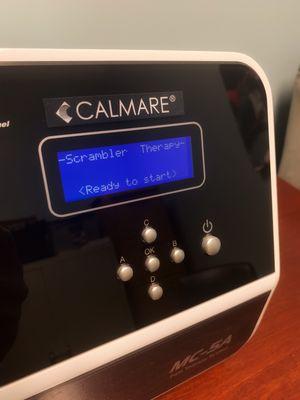 The Calmare device delivers Scrambler therapy, a non-invasive therapy providing relief to neuropathic pain sufferers.