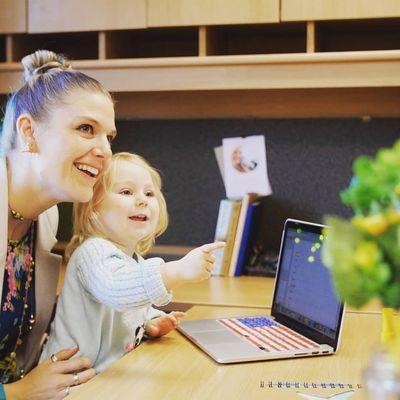 On site childcare in a beautiful coworking space