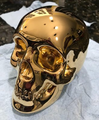 Epoxy Skull 24k Gold Plated