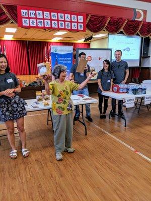 A Ma, one of the winners at the Dumpling Cook-Off presented by TAP-ATL at the Culture Center of TECO in Atlanta.