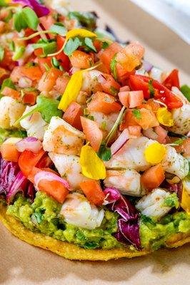 Tostadas de Camaron (Shrimp Tostadas