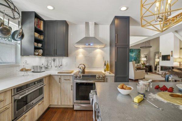 Navy Blue painted cabinets