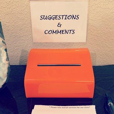 Comment box