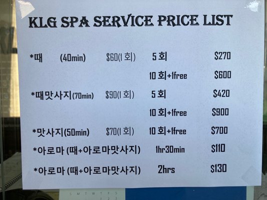 Spa Services