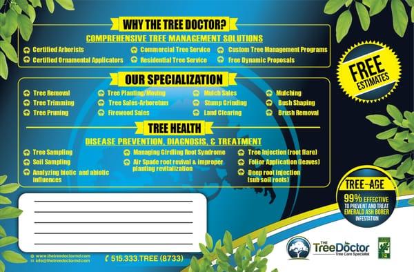 The Tree Doctor is your local Des Moines tree service authority for anything tree-related...