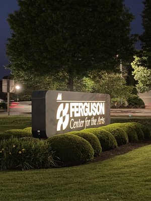 Ferguson Center for the Arts sign