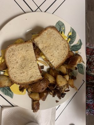 Breakfast sandwich - my friend LOVED the potatoes!