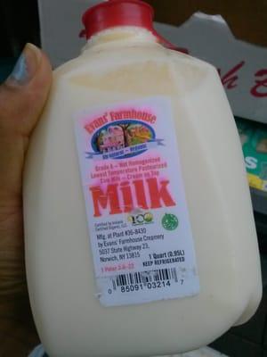 Fresh organic milk