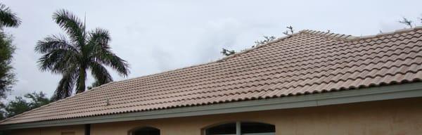 Roof Cleaning with low pressure method