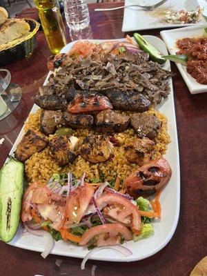 Tadim mix for two with gyro, two types of rice. Three of us couldn't finish it. Filet was the best part.