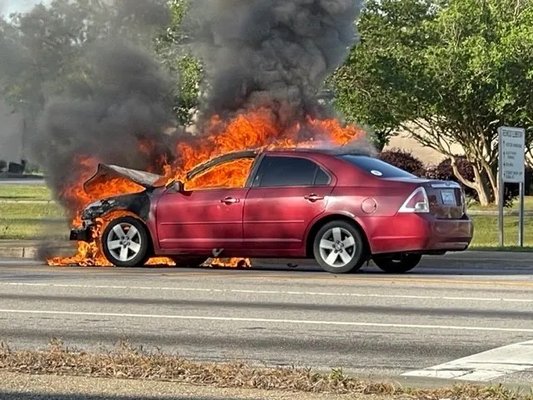 Car on fire