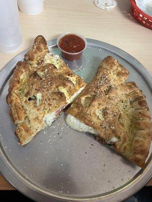 Amazing and huge calzones!