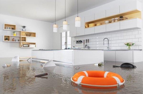 Flooded kitchen