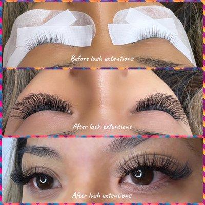 Full set of Hybrid lashes