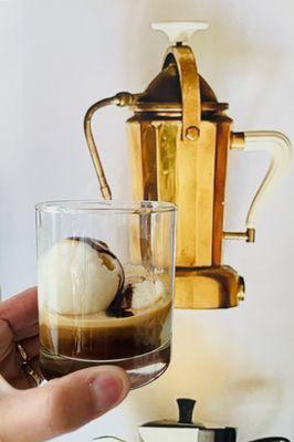 Affogato with Vanilla Gelato and Hot Espresso