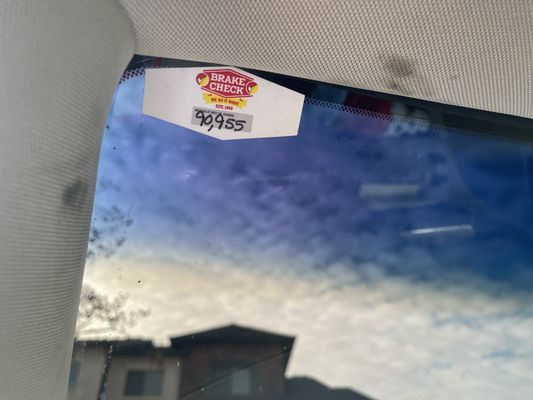 Oil on headliner and smeared on the windshield