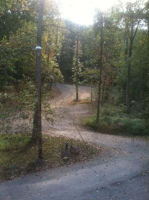 the hill leading to our horsehoe pits.