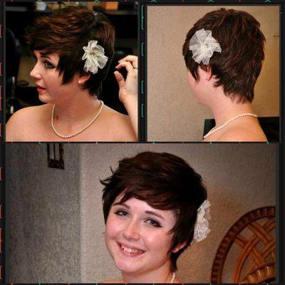 Short hair bridal style