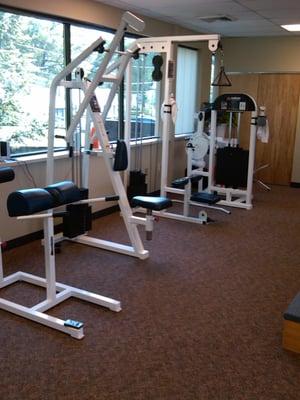 Gym equipment at Blue Hills Sports & Spine Rehabilitation's Weymouth Office