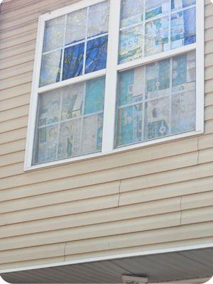 Newspapers in the windows, but were paying 200 a month in HOA.