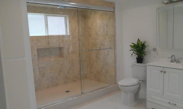 Frameless sliding doors installed in Diamond Bar