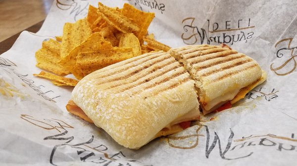 Spicy Turkey Panini with Garden Salsa flavored Sun Chips.