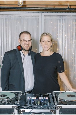 My DJ Partner Nate & I!
 DJ-ing a Wedding @ Wisteria Gardens