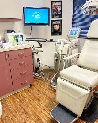 Treatment Room 1 - IPL hair removal setup