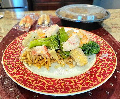 Seafood pan-fried noodles