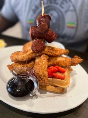 Southern Fried Chicken & Sausage Waffle