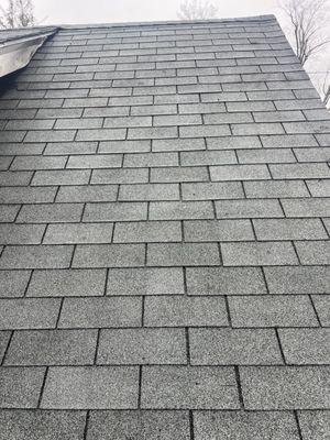 After power washing roof