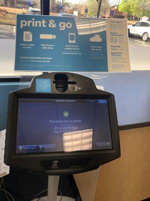 Touch Screen Payment for the Copier/Printer, 4.1.2021.