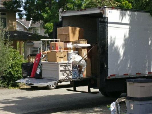 Loading up the truck.