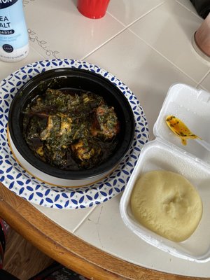 Plava sauce and Fufu