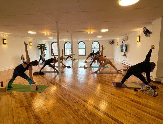 Full class schedule of yoga & group fitness