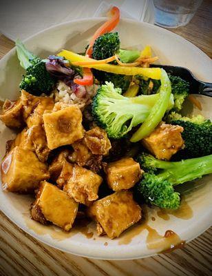 Tofu with veggies was surprisingly good.